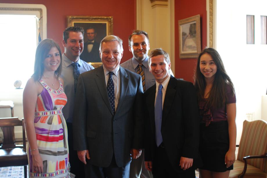 Durbin met with Illinois high school winners of the Jefferson Awards for Public Service.